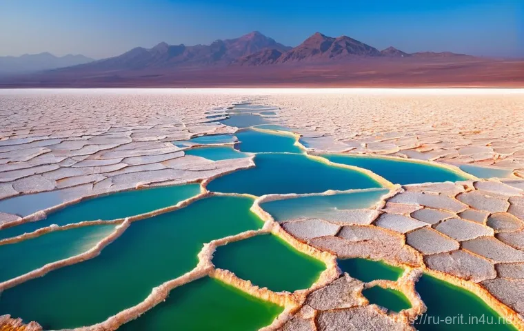 에리트레아의 소금 생산지 - **Prompt 1: "The Danakil Salt Flats at Dawn"**
A breathtaking, wide-angle shot of the Danakil De...