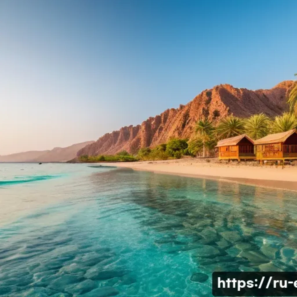 에리트레아 여행 일정 추천 - A serene Red Sea beach in Eritrea at sunrise, featuring soft golden sand and crystal-clear turquoise...