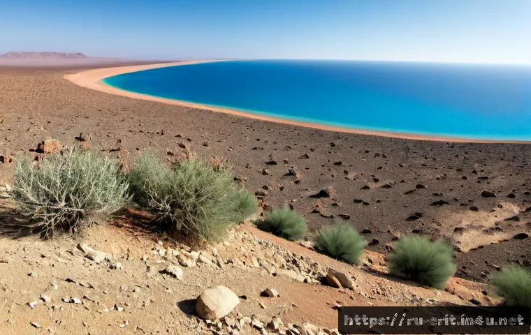 Home 17 에리트레아의 기후 특징 - Photorealistic wide landscape of Eritrea’s Red Sea coastal desert near Massawa, sun-bleached rocky p...